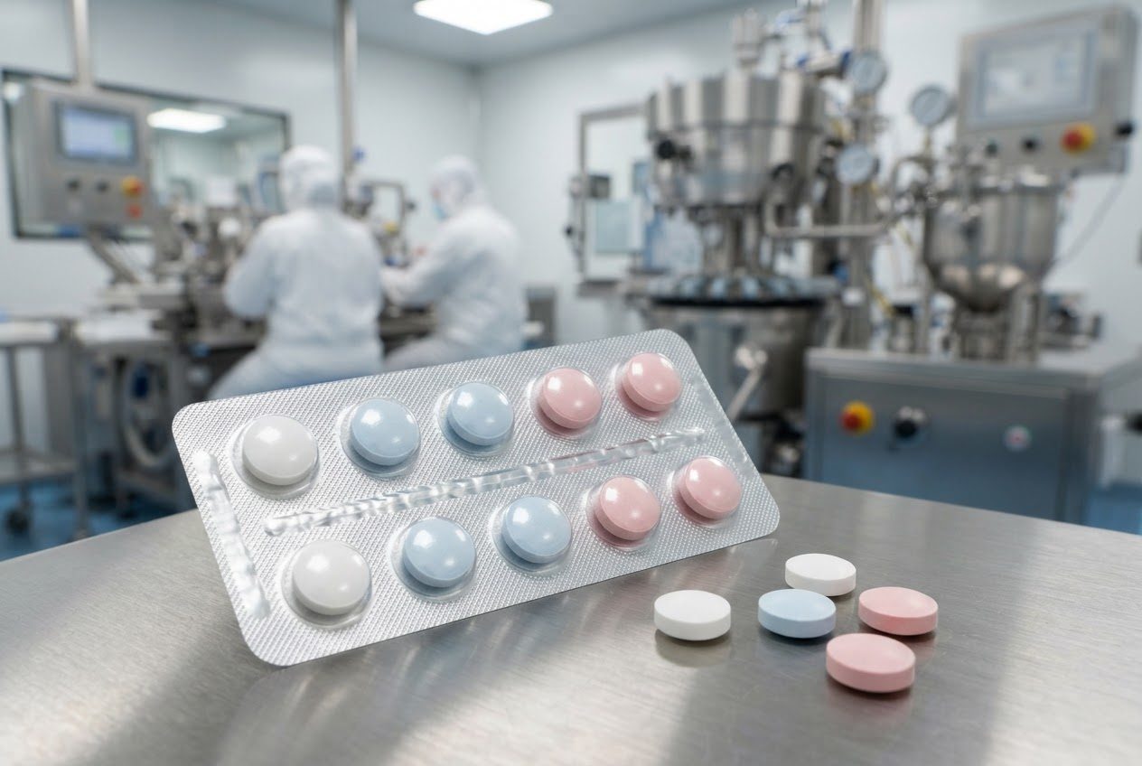 Pharmaceutical manufacturing line