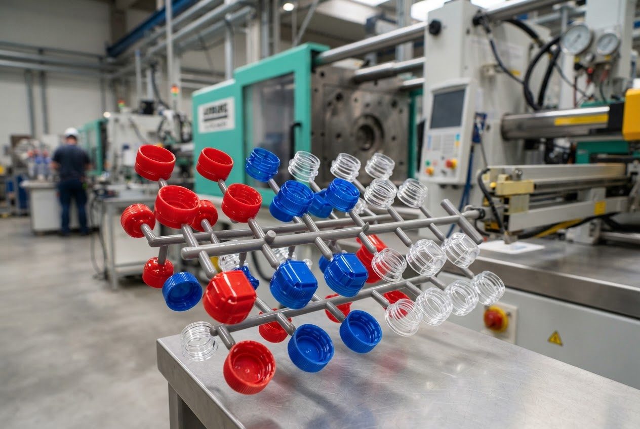 Plastics injection molding hall